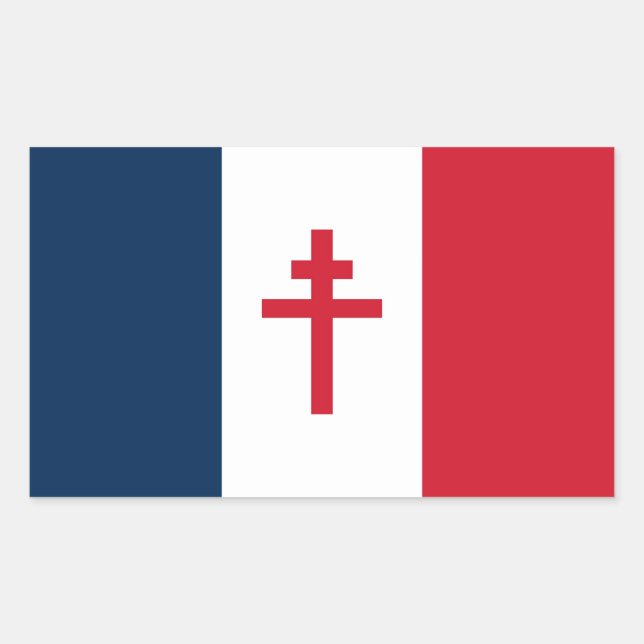 Flag of Free France Rectangular Sticker (Front)