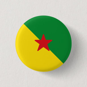 Flag of French Guiana 3 Cm Round Badge