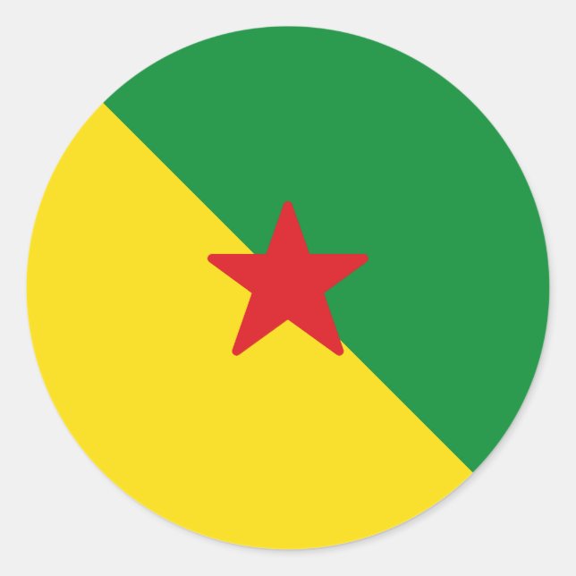 Flag of French Guiana Classic Round Sticker (Front)