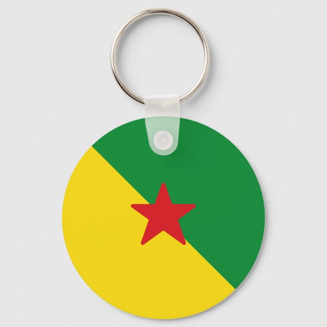 Flag of French Guiana Key Ring (Front)