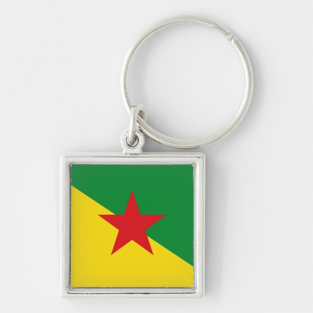 Flag of French Guiana Key Ring (Front)