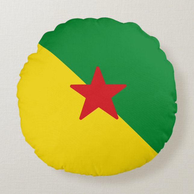 Flag of French Guiana Round Cushion (Front)