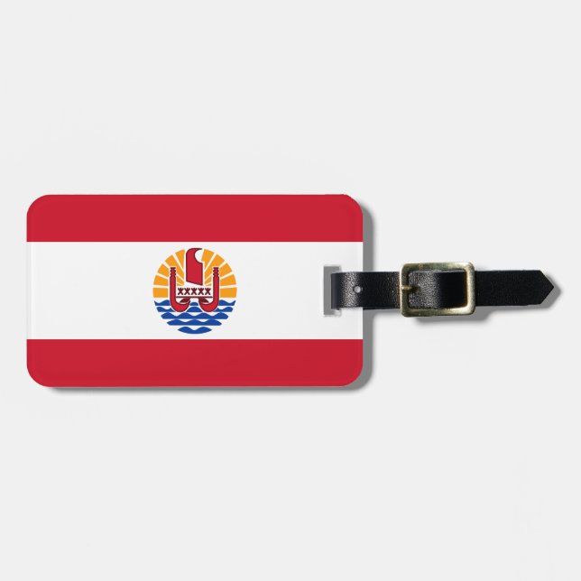 Flag of French Polynesia Luggage Tag (Front Horizontal)