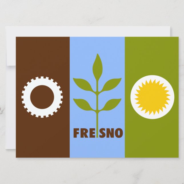 Flag of Fresno (California) Card (Front)