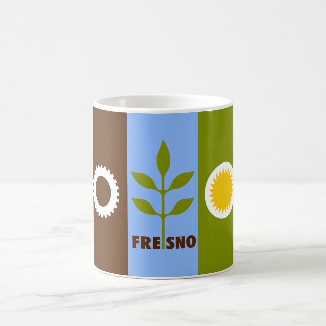 Flag of Fresno (California) Coffee Mug (Center)