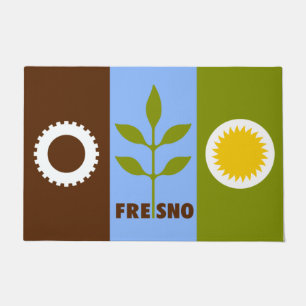 Flag of Fresno (California) Doormat