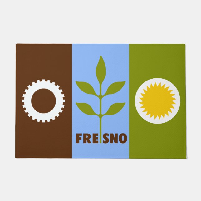 Flag of Fresno (California) Doormat (Front)