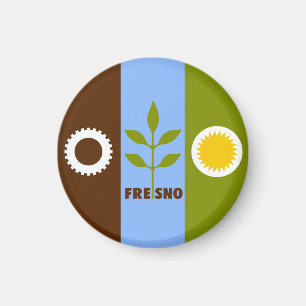 Flag of Fresno, California Magnet