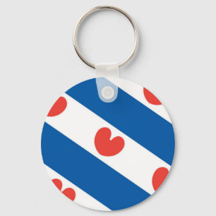 Flag of Friesland Key Ring