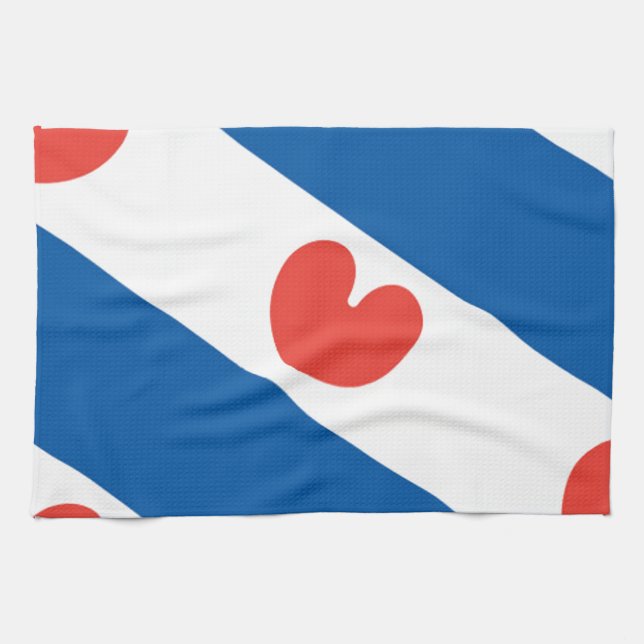 Flag of Friesland Tea Towel (Horizontal)
