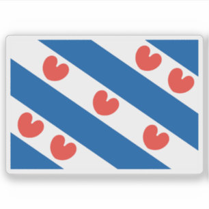 Flag of Friesland, the Netherlands
