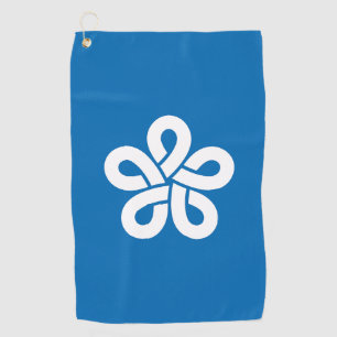 Flag of Fukuoka Prefecture, Japan Golf Towel