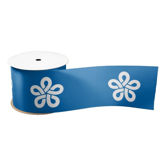 Flag of Fukuoka Prefecture, Japan Satin Ribbon (Spool)