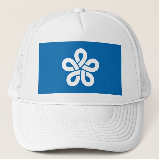 Flag of Fukuoka Prefecture, Japan Trucker Hat (Front)