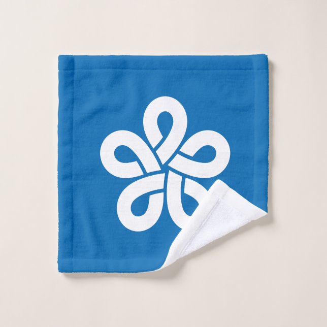 Flag of Fukuoka Prefecture, Japan Wash Cloth (Wash Cloth)