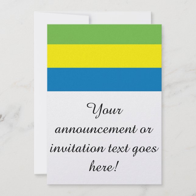 Flag of Gabon Invitation (Front)