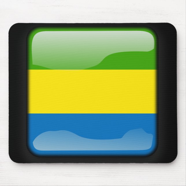 Flag of Gabon Mouse Mat (Front)