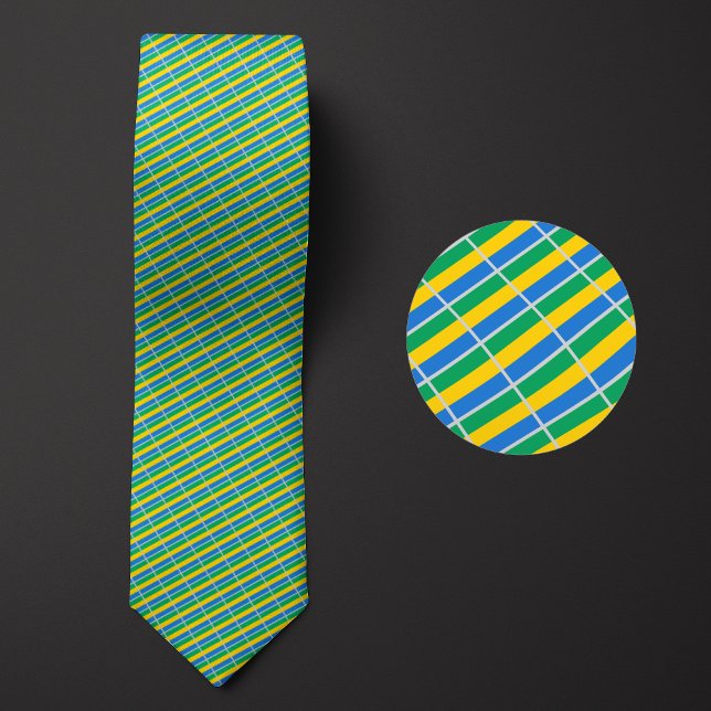 Flag of Gabon Pattern Tie (Creator Uploaded)