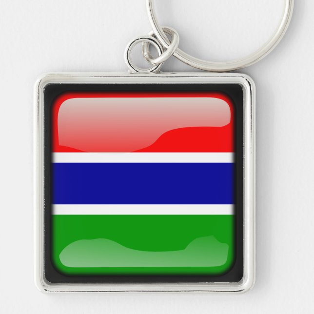 Flag of Gambia Key Ring (Front)