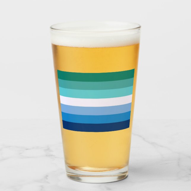 Flag of Gay Men (LGBT Symbol) (Gay Pride) (MLM) ⚣ Glass (Front Filled)