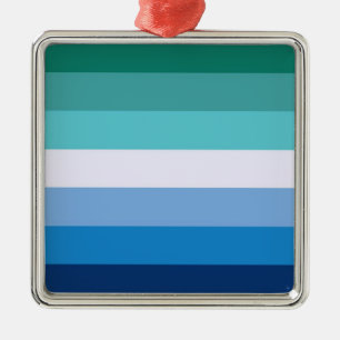 Flag of Gay Men (LGBT Symbol) (Gay Pride) (MLM) ⚣ Metal Tree Decoration