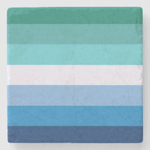 Flag of Gay Men (LGBT Symbol) (Gay Pride) (MLM) ⚣ Stone Coaster