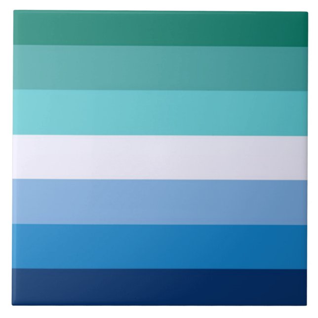 Flag of Gay Men (LGBT Symbol) (Gay Pride) (MLM) ⚣ Tile (Front)