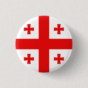 Flag of Georgia 3 Cm Round Badge