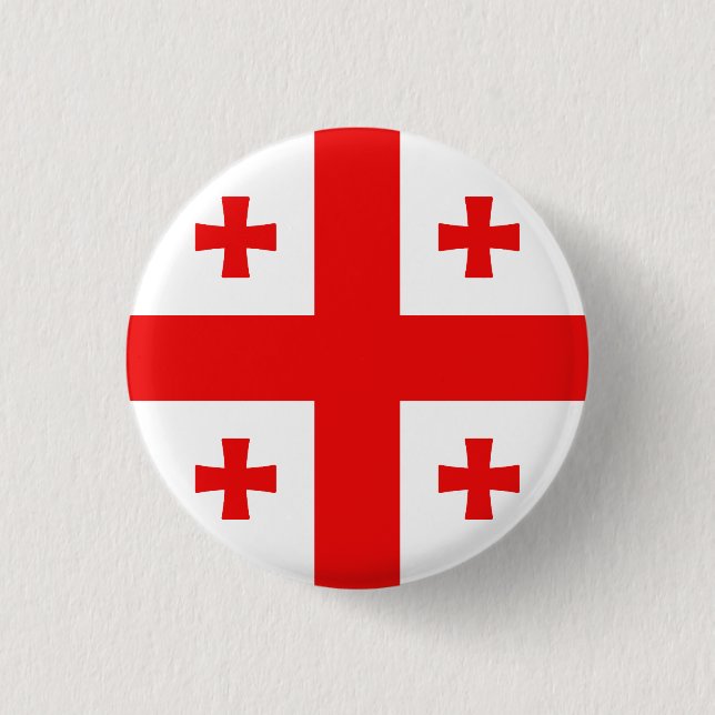 Flag of Georgia 3 Cm Round Badge (Front)