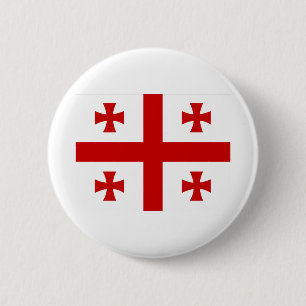 Flag of Georgia 6 Cm Round Badge