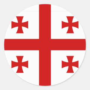 Flag of Georgia Classic Round Sticker