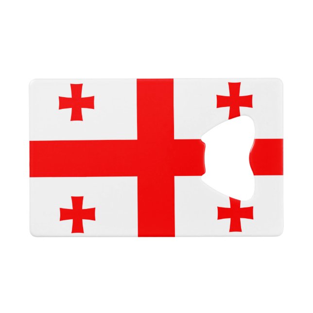Flag of Georgia (country) CreditCard Bottle Opener (Back Horizontal)