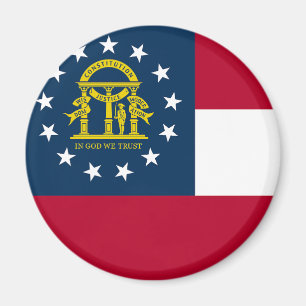Flag of Georgia State USA Magnet