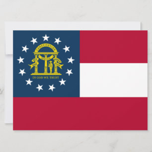 Flag of Georgia (US State) Card