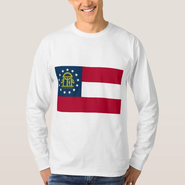 Flag of Georgia (US State) T-Shirt (Front)