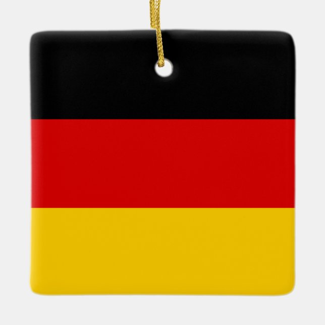 Flag of German Black Red Gold Double Sided Ceramic Ornament (Front)