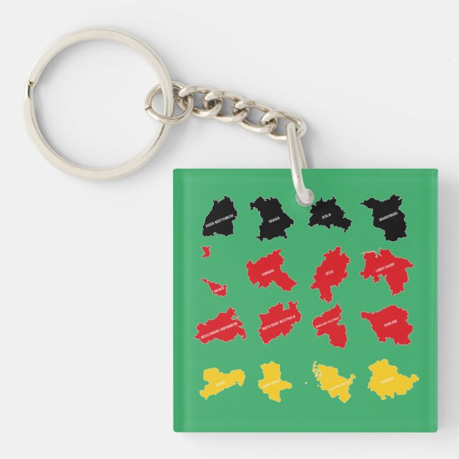 Flag of German States Key Ring (Front)
