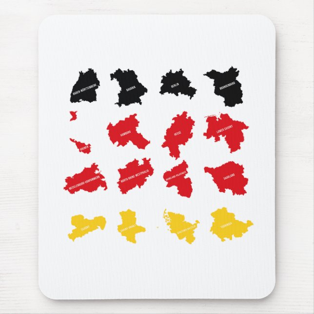 Flag of German States Mouse Mat (Front)