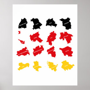 Flag of German States Poster