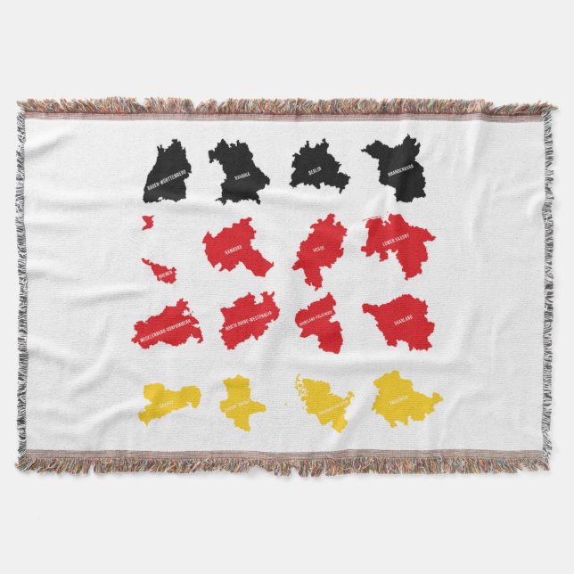 Flag of German States Throw Blanket (Front)