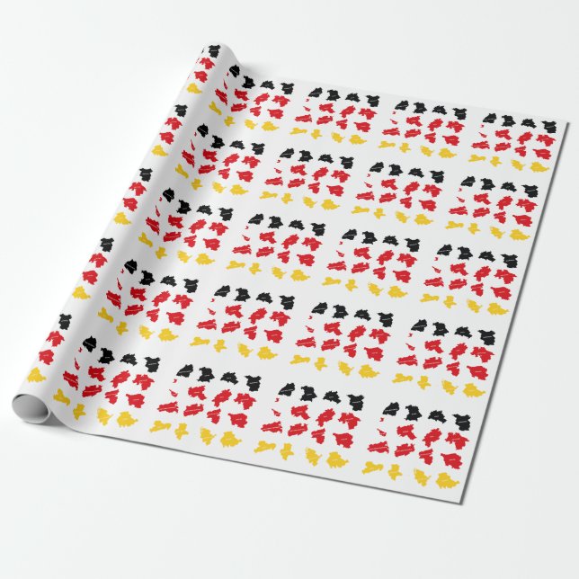 Flag of German States Wrapping Paper (Unrolled)