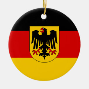 Flag of Germany - Bundesdienstflagge Ceramic Tree Decoration