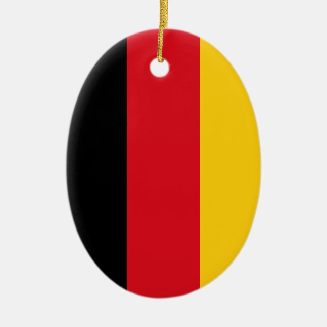 Flag of Germany Ceramic Tree Decoration (Front)