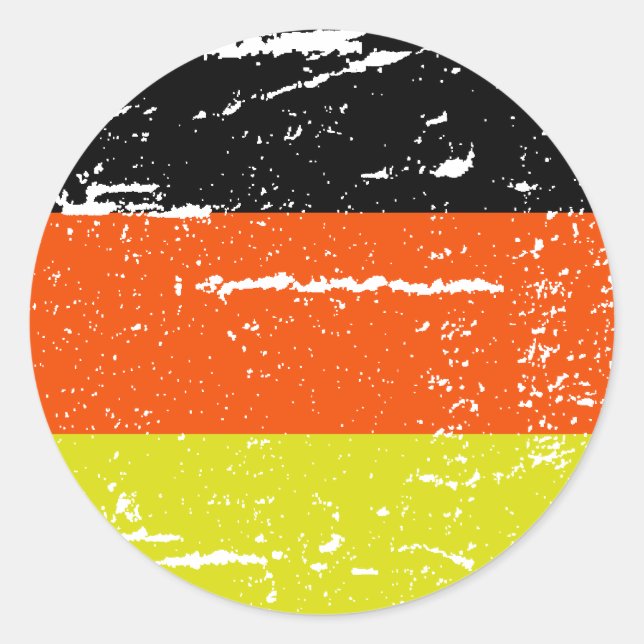 FLAG OF GERMANY CLASSIC ROUND STICKER (Front)