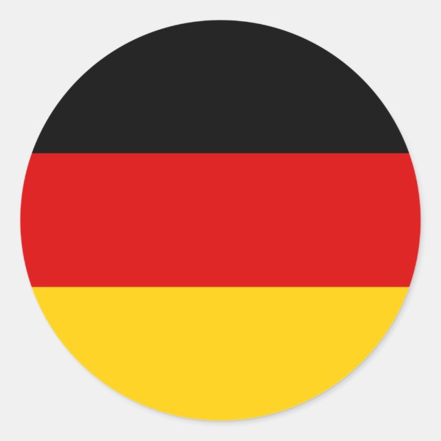 Flag of Germany Classic Round Sticker (Front)