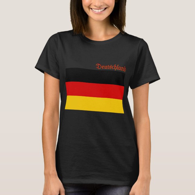 Flag of Germany custom-cut  T-Shirt (Front)