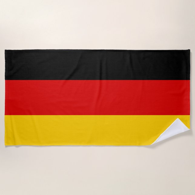 Flag of Germany (Deutschland) Beach Towel (Front)