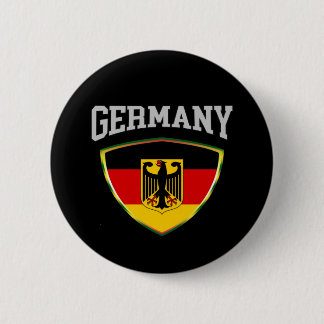 Flag Of Germany & Emblem 6 Cm Round Badge
