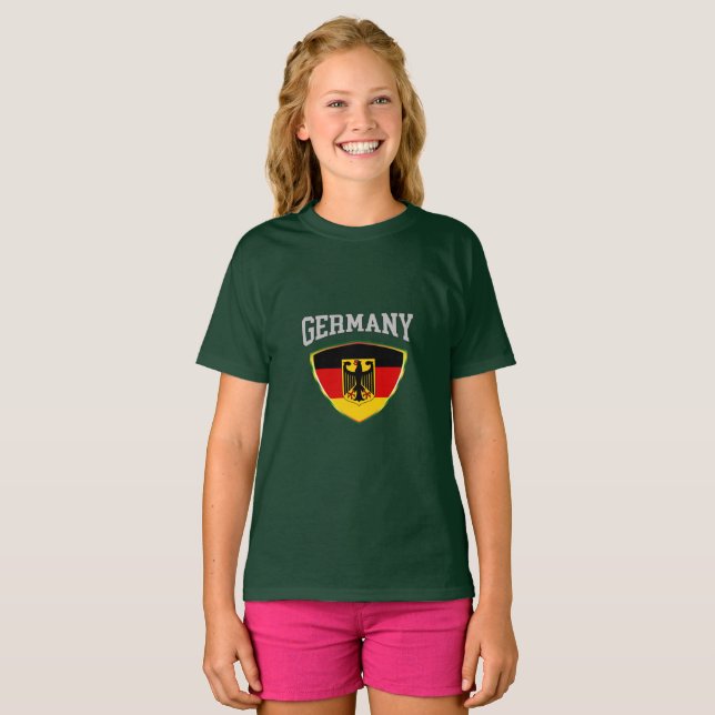 Flag Of Germany & Emblem T-Shirt (Front Full)