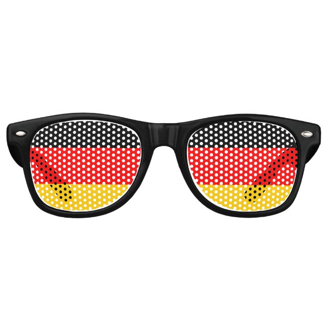 Flag of Germany, Fun German Flag Retro Sunglasses (Front)
